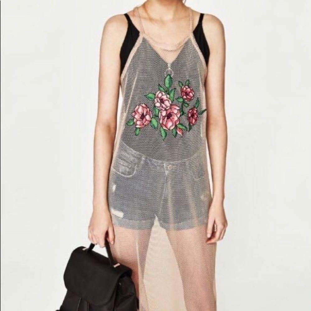ZARA Mesh Cover-Up Dress